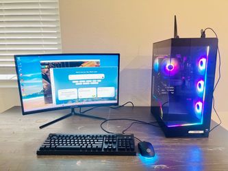 LIKE NEW Gaming PC Bundle + Monitor (RTX 5060, 32GB RAM) - Mint Condition