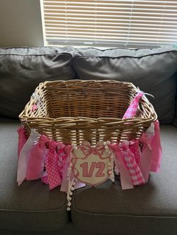 Basket for decor baby pics etc.