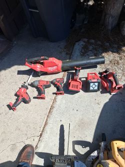 Milwaukee and DeWalt power tools tool only