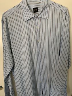 Hugo boss blue dressing shirt