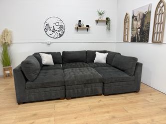 Gray Sectional Couch with Storage Free Delivery
