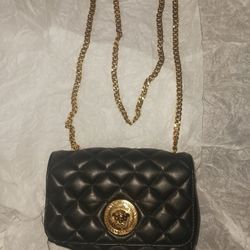 Versace Black Mini Bag With Gold Tone