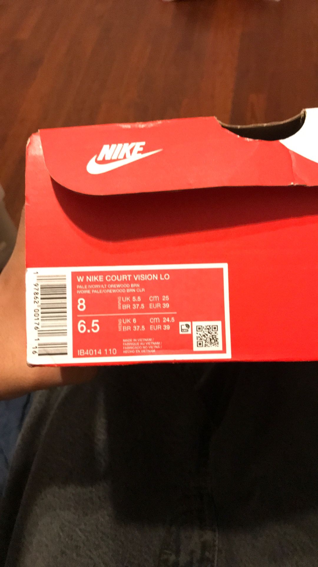 W Nike Court Vision Lo Size 8/6.5