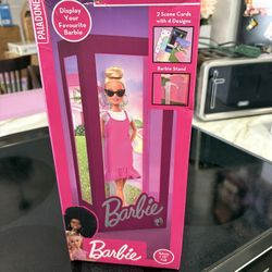 BARBIE new doll lit up display case storage box