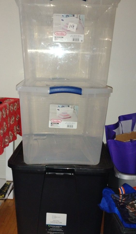 3 Storage Totes For $30