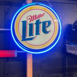 Double Sided Miller Light Sign