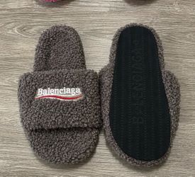 Grey balenciaga slides