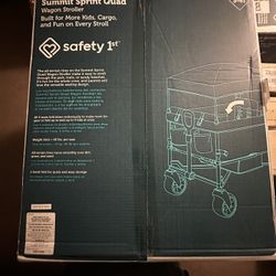 Safety 1st Summit Sprint Quad Wagon Stroller 4 Passenger, Charcoal Camo, Toddler, Unisex