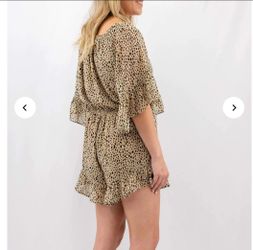 Cheetah Print Ruffle Romper