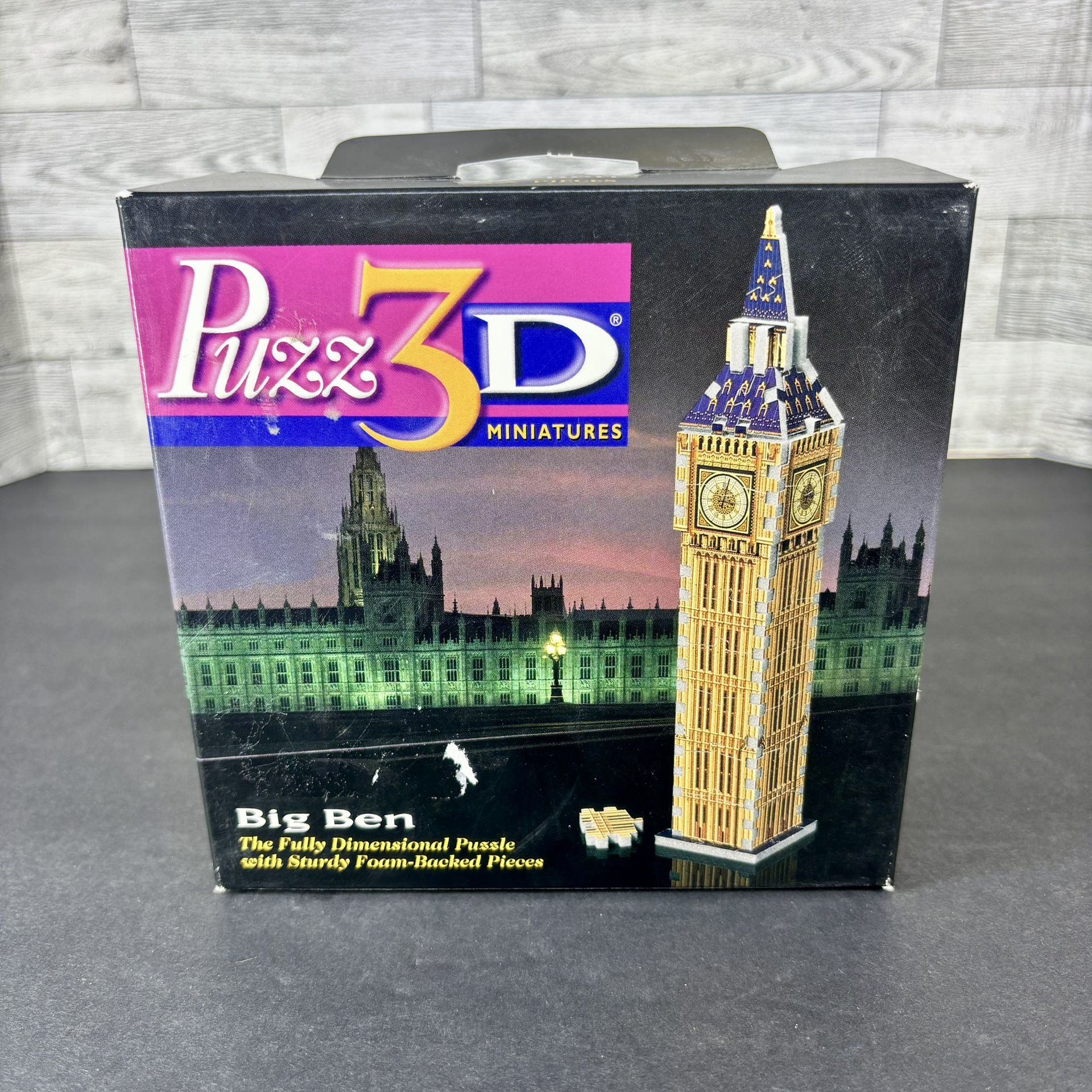 Vintage Big Ben Milton Bradley  3D Mini Jigsaw Puzzle Puzz-3D 