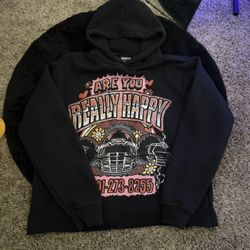 Black Graphic Hoodie 