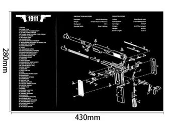 1911 Gun Cleaning Mat