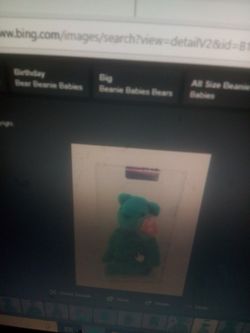Ty Old face teal ty beanie authenticatede