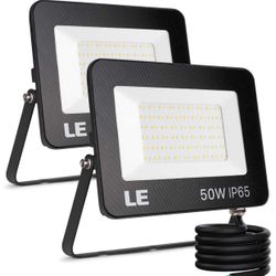 LED Flood Light Outdoor, 50W, 5000lm Security Lights, Waterproof IP65 Landscape Floodlight, 5000K Daylight White, 350W HPS Equivalent, for Yard, Gard