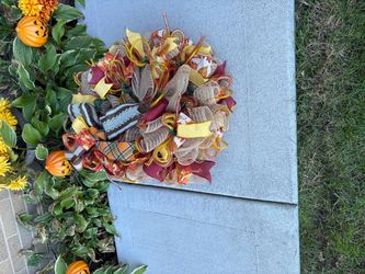 Big fall wreath.