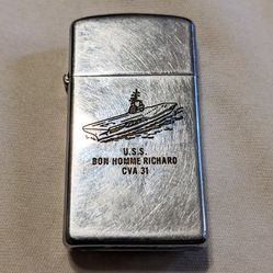 VINTAGE U.S. NAVY USA UNITED STATES OF AMERICA MILITARY U.S.S. BON HOMME  RICHARD CVA 31 COLLECTABLE ZIPPO LIGHTER for Sale in Mesa, AZ - OfferUp