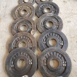 2x 2.5lb and 8x 5lb Olympic Weight Plates-