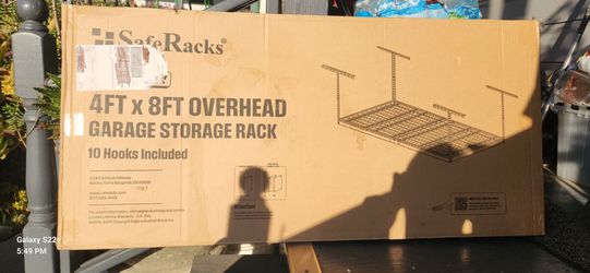 Overhead garage storage rack