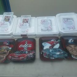 Dale Earnhardt and Dale Earnhardt Jr. coca cola plates.