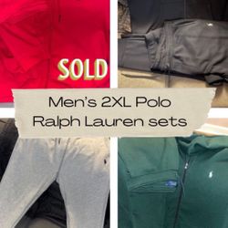 1 Men’s XL Polo, Ralph Lauren Jogger Set Left & Gray pants! 