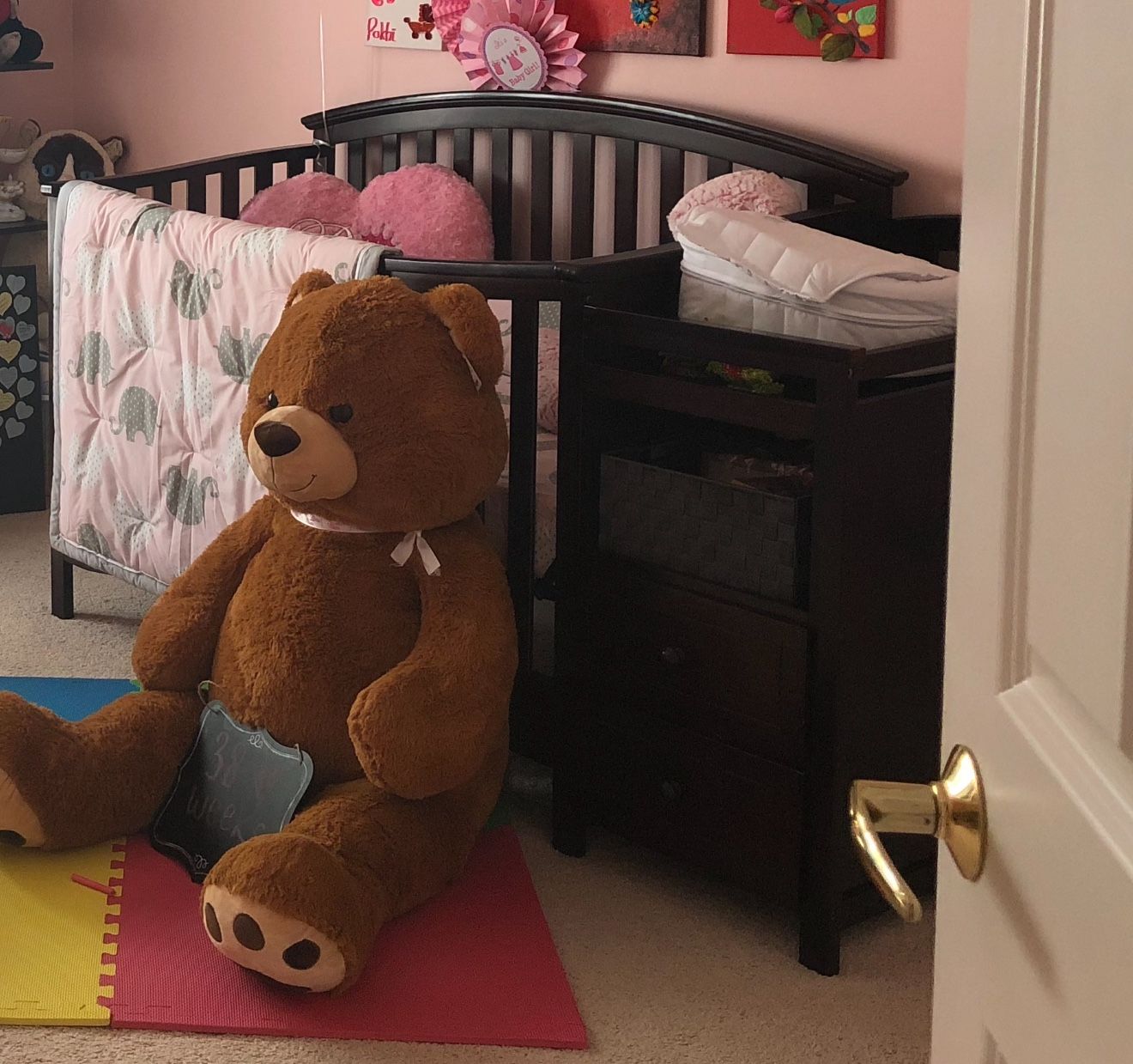 4 in 1 Wood Baby Crib with changing Station