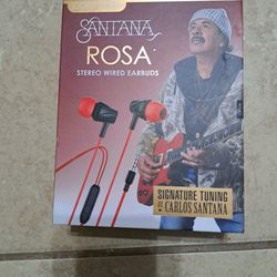 Santana Rosa  Red Stereo Wired Earbuds