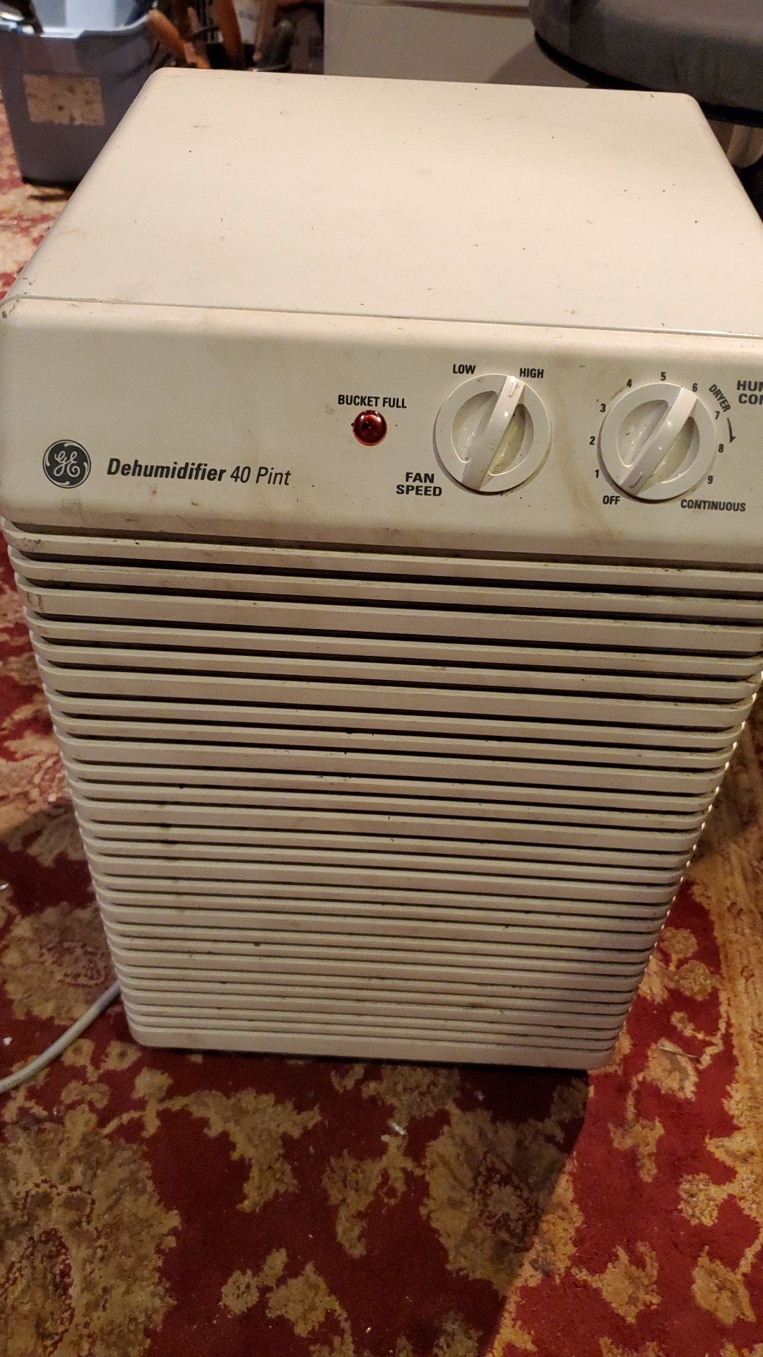 GE Dehumidifier 40 pint