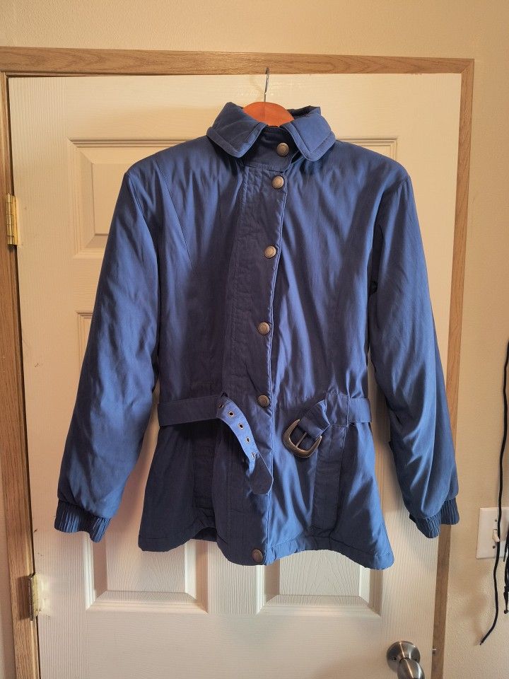 Vintage Roffe Rhapsody Parka Blue W/Removable Belt Sz 8 Made in USA/Seattle