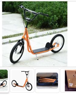 Aosom Youth Scooter Kick Scooter W/ Adjustable Handlebar