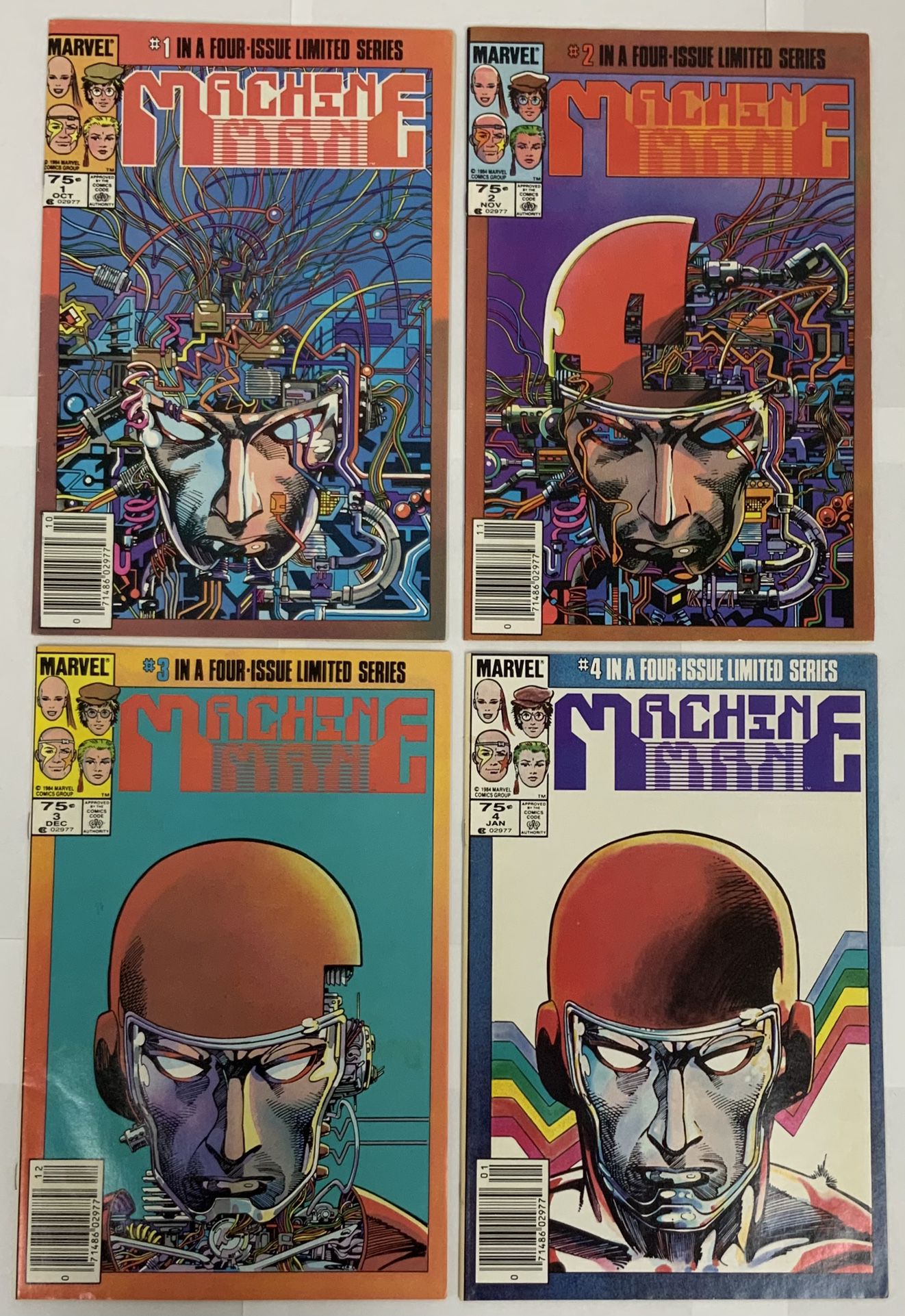 Machine Man Complete 1984 4 Issue Mini-Series Newsstand Editions 1st Arno Stark