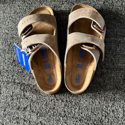 Birkenstock Arizona Sandals Brown Leather Size 38