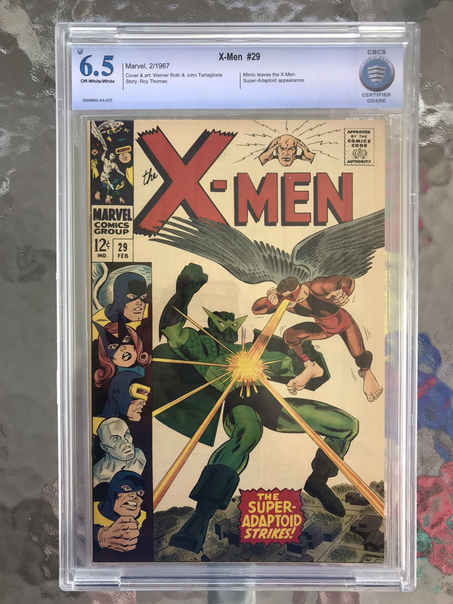 X-Men #29 (1967) CBCS 6.5 — O/w to White Pgs; Mimic Leaves The Team; Like CGC