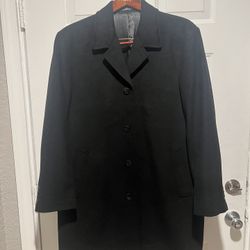 Men’s London Fog Wool Overcoat 44R Pea Coat 