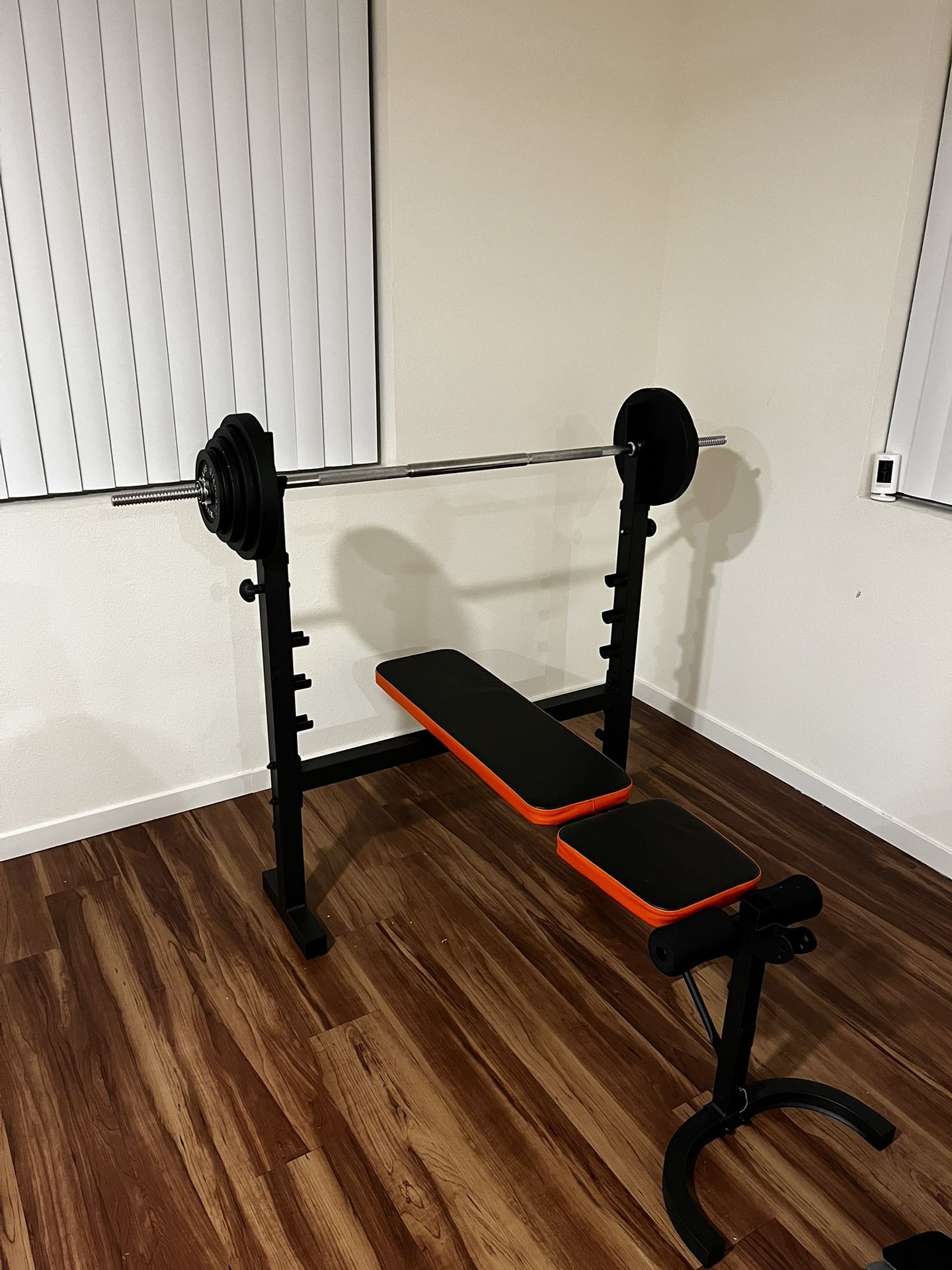 Weight Bench With Bar And Weights