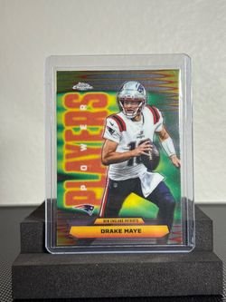 Drake Maye Topps Chrome Power Players Card
