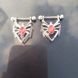 Spider Nipple Rings 