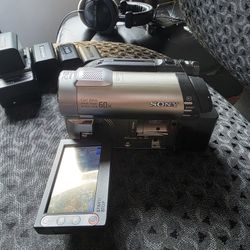 Sony Camcorder With Extra Batteries 