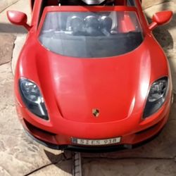 Kids toy Ride On No Remote Rideon 6v electric Porsche Spyder 918 car & battery & charger👍sounds runs forward reverse 👍