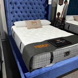 Coralayne Blue Queen/King Upholstery Bed /P