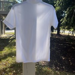 White Short Sleeve Turtle Neck Short Women's
