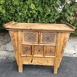 Old Solid Wood Cabinet 