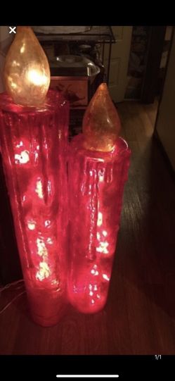 Xmas lights candles