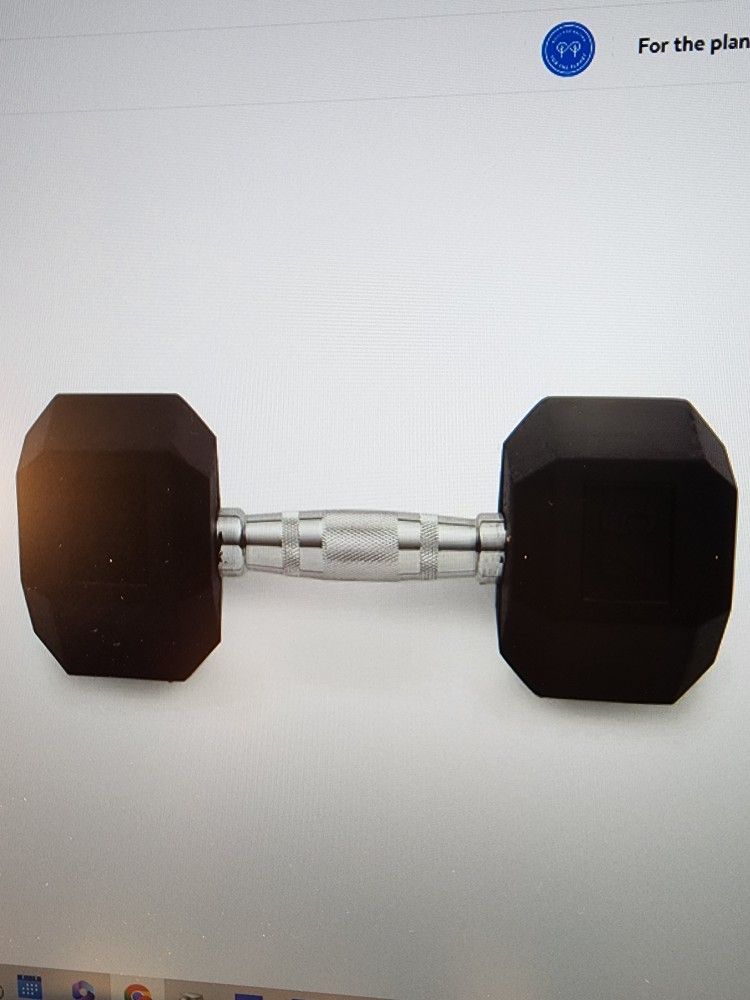 WEIDER 25 LB RUBBER HEX DUMBBELL SINGLE