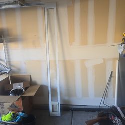 Small Tiny  rat size Dog door  9ft tall door Glass aluminum frame