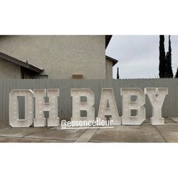 OH BABY Marquee Letters 