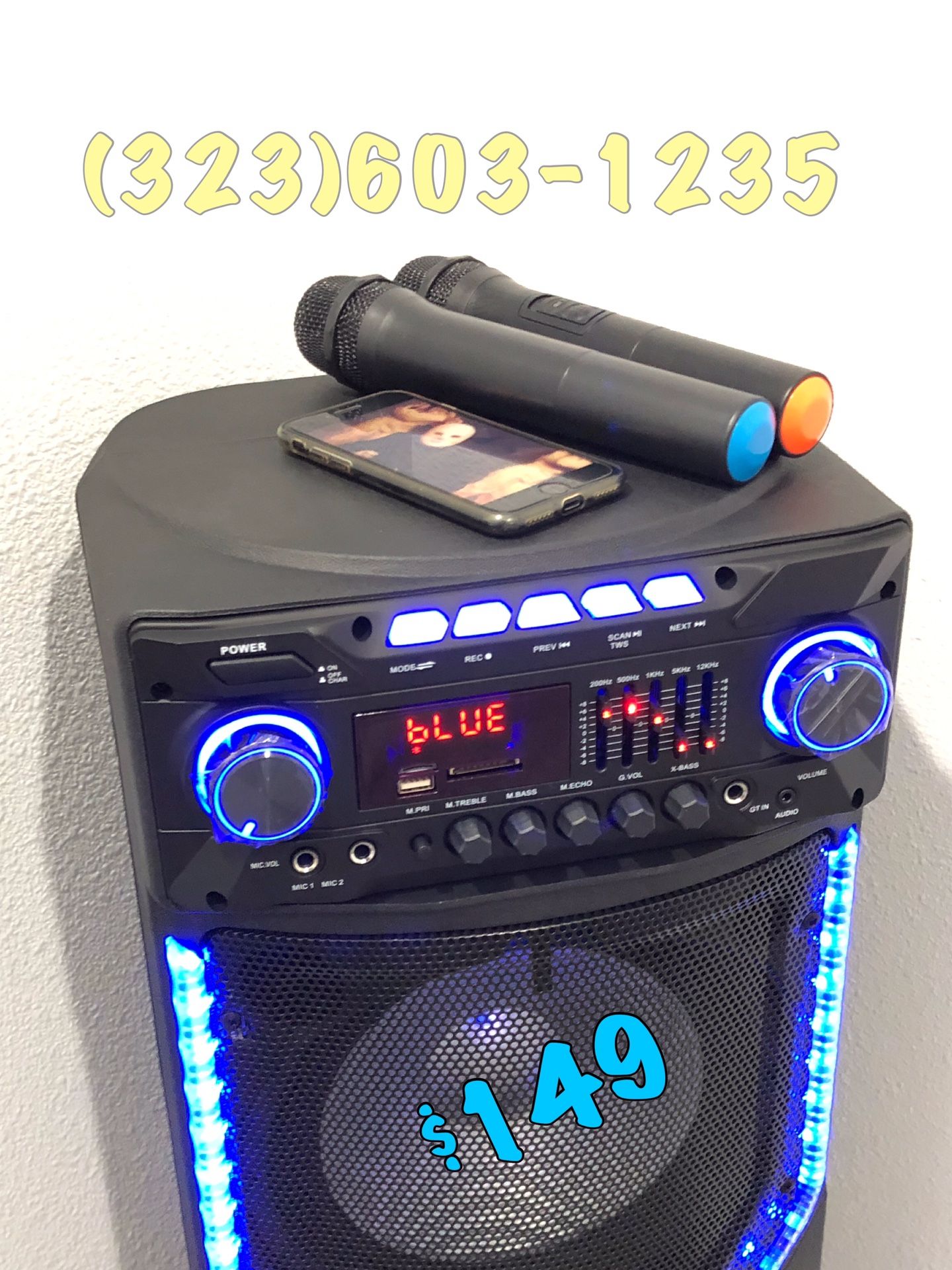 2 Wireless 🎤 Included • 9,000 Watts* BLUETOOTH Party Speaker • Loud • BASS • TWS NEW MODEL 💥 Mucho Party