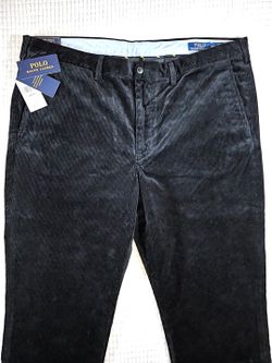 NWT Polo Ralph Lauren Men's Corduroy Pants Black 40x34
