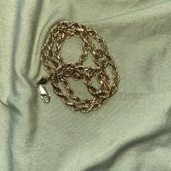 12k gold rope chain