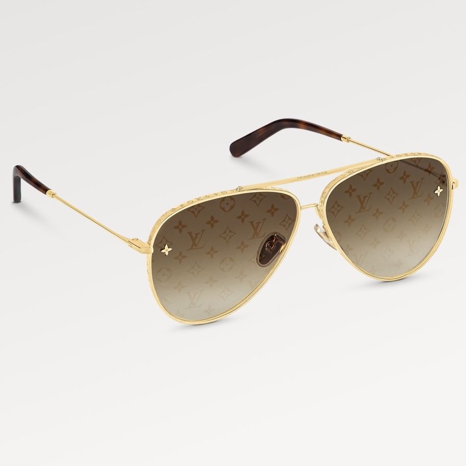 Louis Vuitton Monogram Aviator Sunglasses