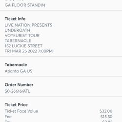 Underoath Tickets 